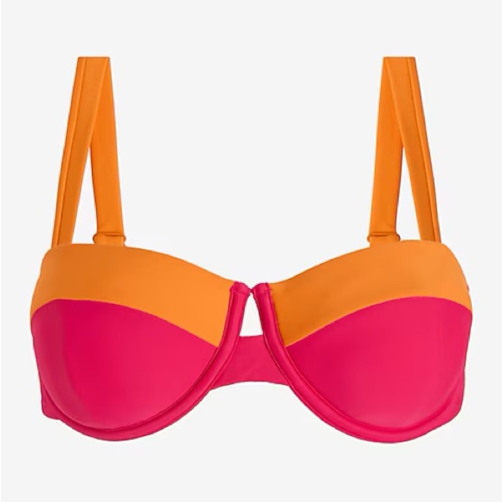 Express Color Block Balconette Body Contour Swim Top - Picture 5 of 6